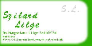 szilard lilge business card